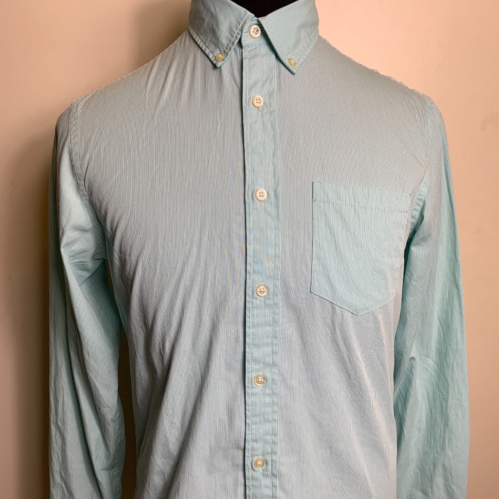 Banana Republic Camden Fit Luxe Blue Stripes